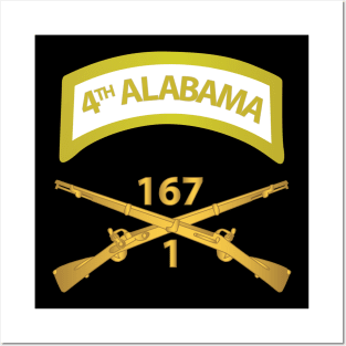 Army - 1st Bn, 167th Infantry - Inf Branch w 4th Alabama Tab X 300 Posters and Art